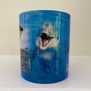 Sea World adventure Parks Blue Orca Ceramic Mug